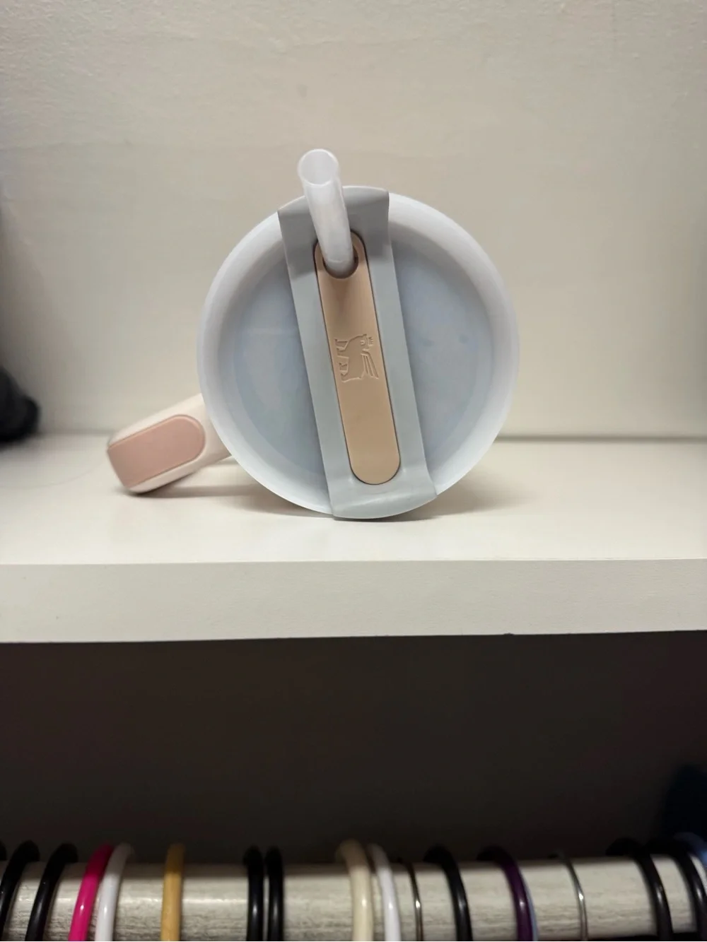 Stanley Pale Pink Insulated Travel Tumbler with Handle and Straw - Picture 4 of 4